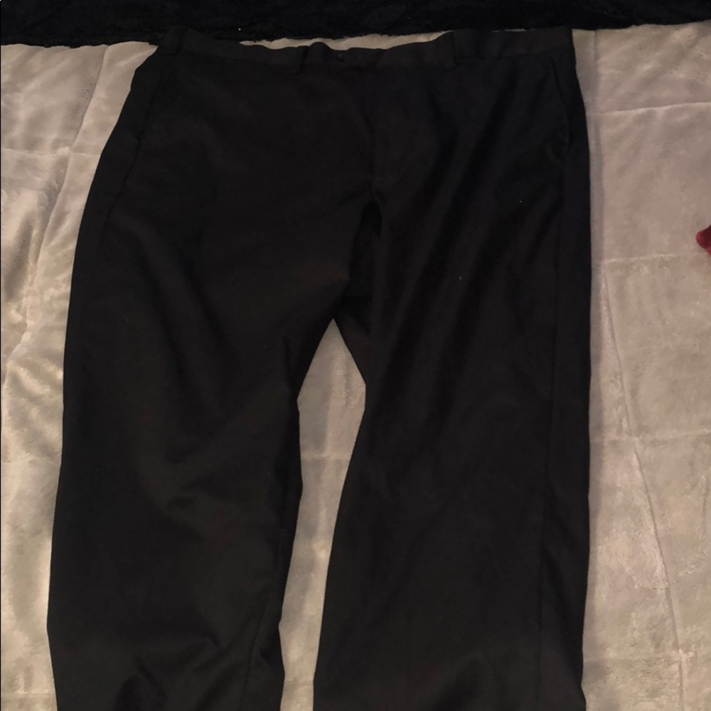 men’s plain black formal dress pants 40 x 30
